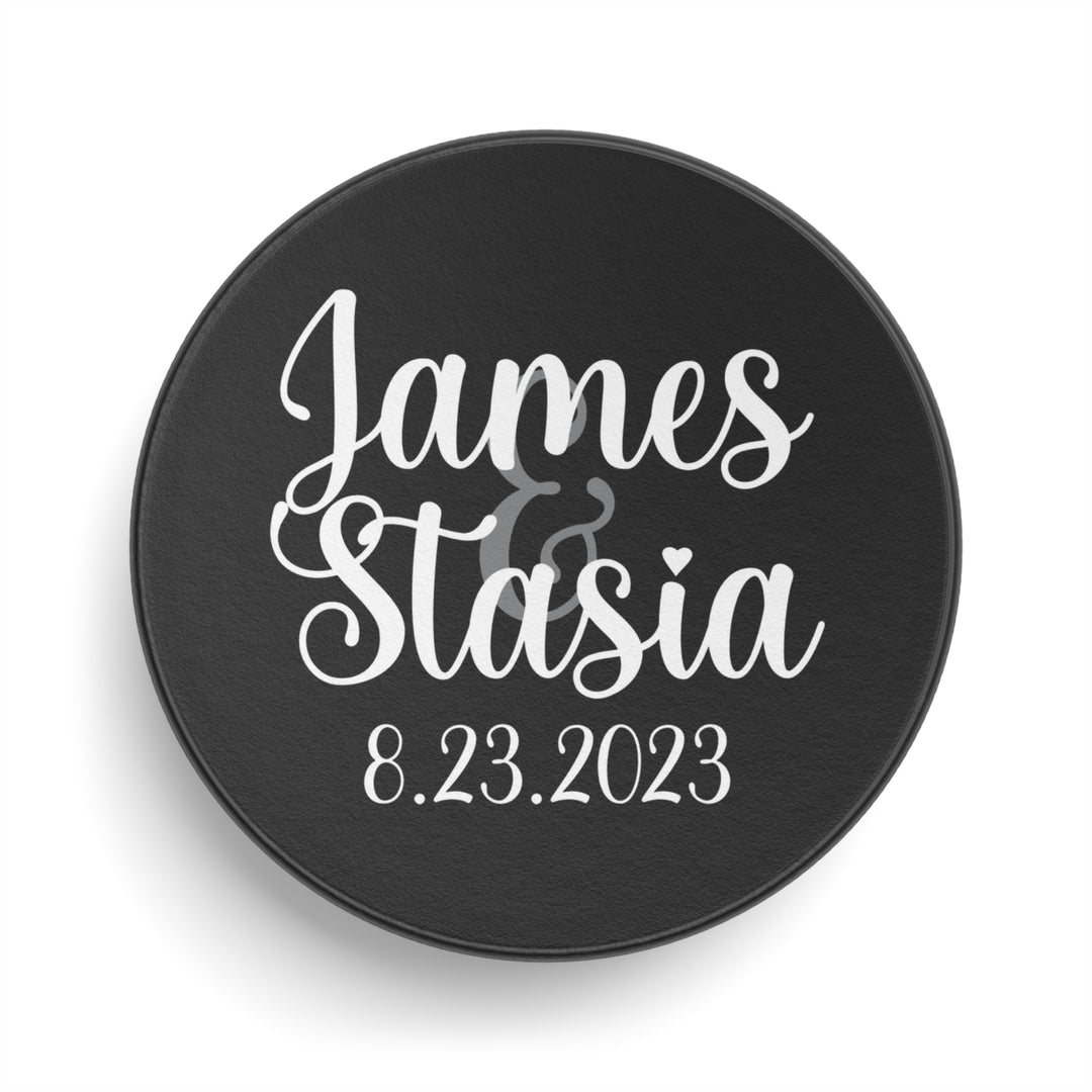 Custom Hockey Puck - Wedding or Anniversary Gift