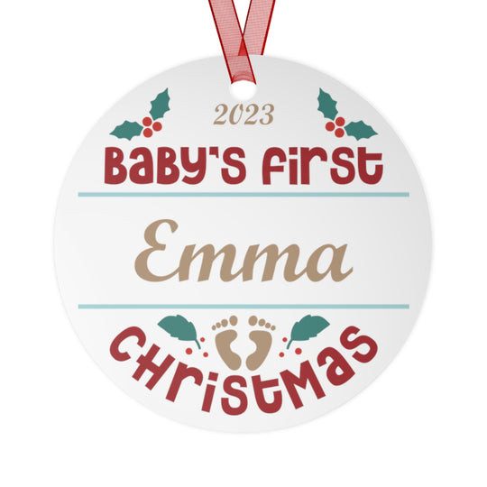 Baby's First Christmas - Personalized Christmas Ornament