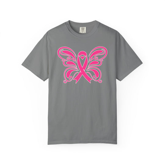 Breast Cancer Awareness Month T-Shirt | In October We Wear Pink Shirt | Butterfly Pink Ribbon Design Fall Shirt