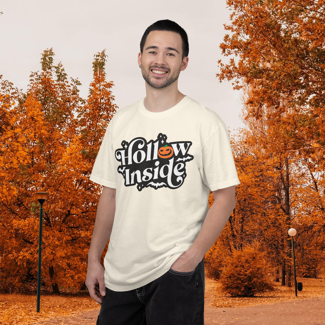 Hollow Inside Evil Pumpkin Halloween T-Shirt | Funny Spooky Halloween Season Shirt