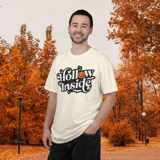 Hollow Inside Evil Pumpkin Halloween T-Shirt | Funny Spooky Halloween Season Shirt