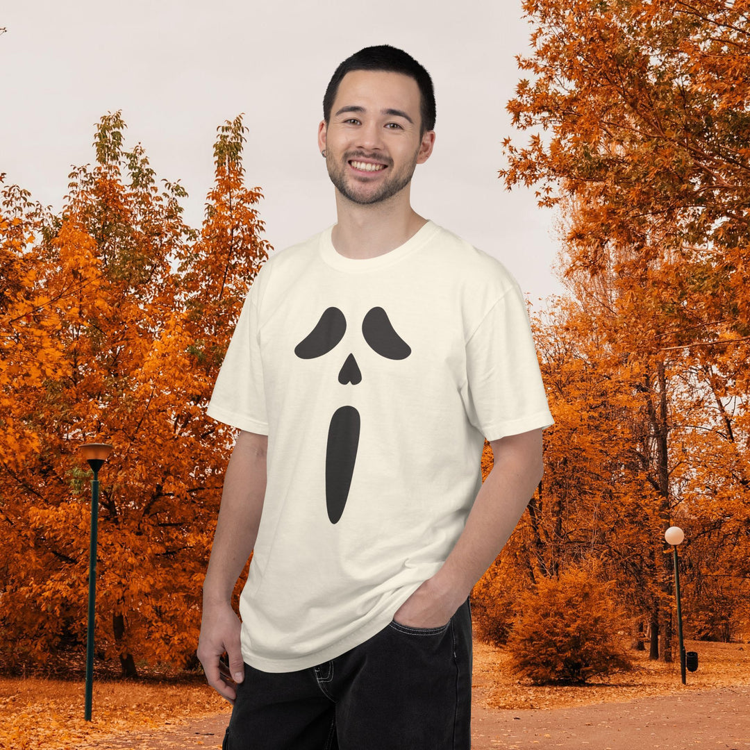 Scream Mask Face T-Shirt | Creepy Ghost Funny Spooky Halloween Season Shirt