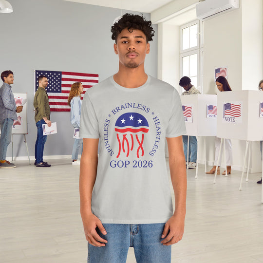Jellyfish GOP Logo T-Shirt - Funny Anti-Trump Shirt | Satirical Anti-MAGA Graphic Tee for Political Humor
