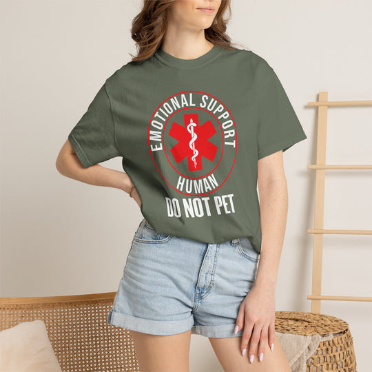 Emotional Support Human T-Shirt | Funny "Do Not Pet the Human" Shirt | Service Animal Humor