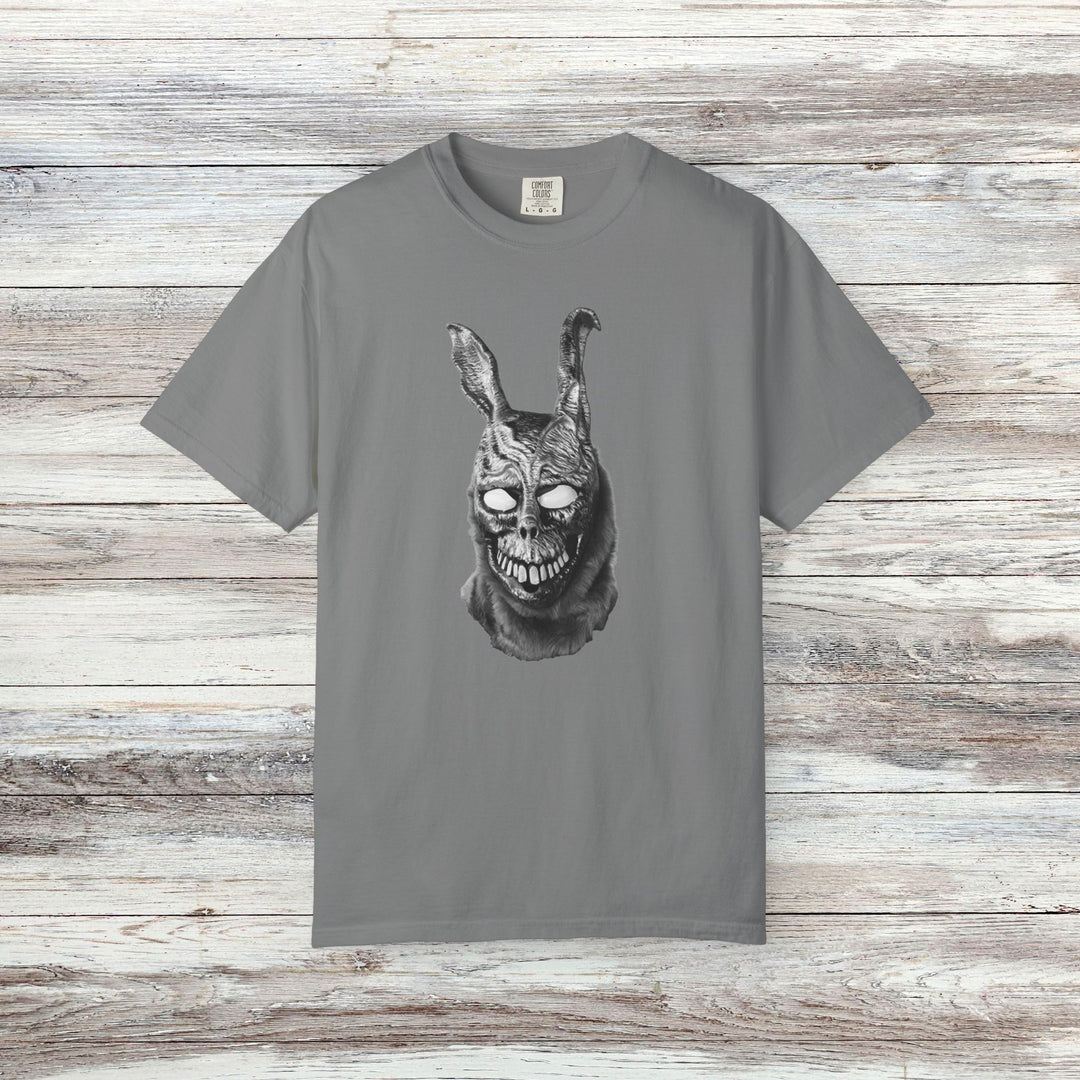 Mad World Donnie Darko Inspired Distorted Rabbit Skull T-Shirt | Dark Surreal Bunny Graphic