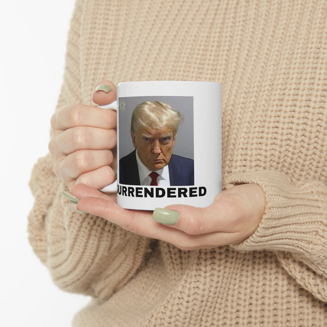 Trump Surrendered 11oz Ceramic Mug with Handle