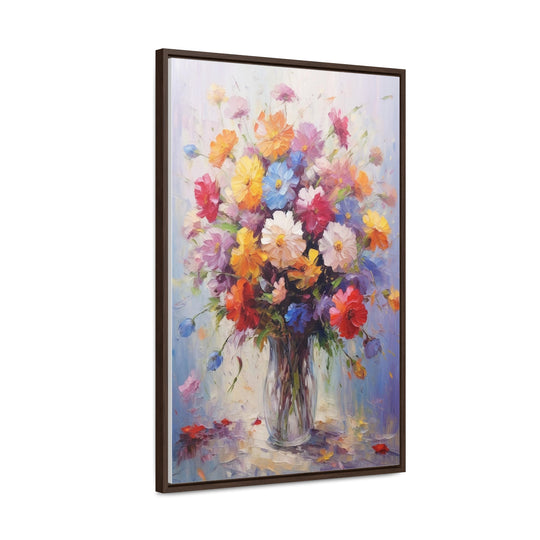 Floral Bouquet Original Colorful Flowers Watercolor Painting Framed