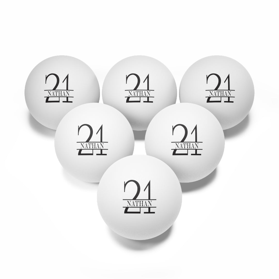 Custom Beer Pong Balls Birthday Present Personalized Ping Pong Balls Set of 6 Custom Ping-Pong Balls with Age and Name
