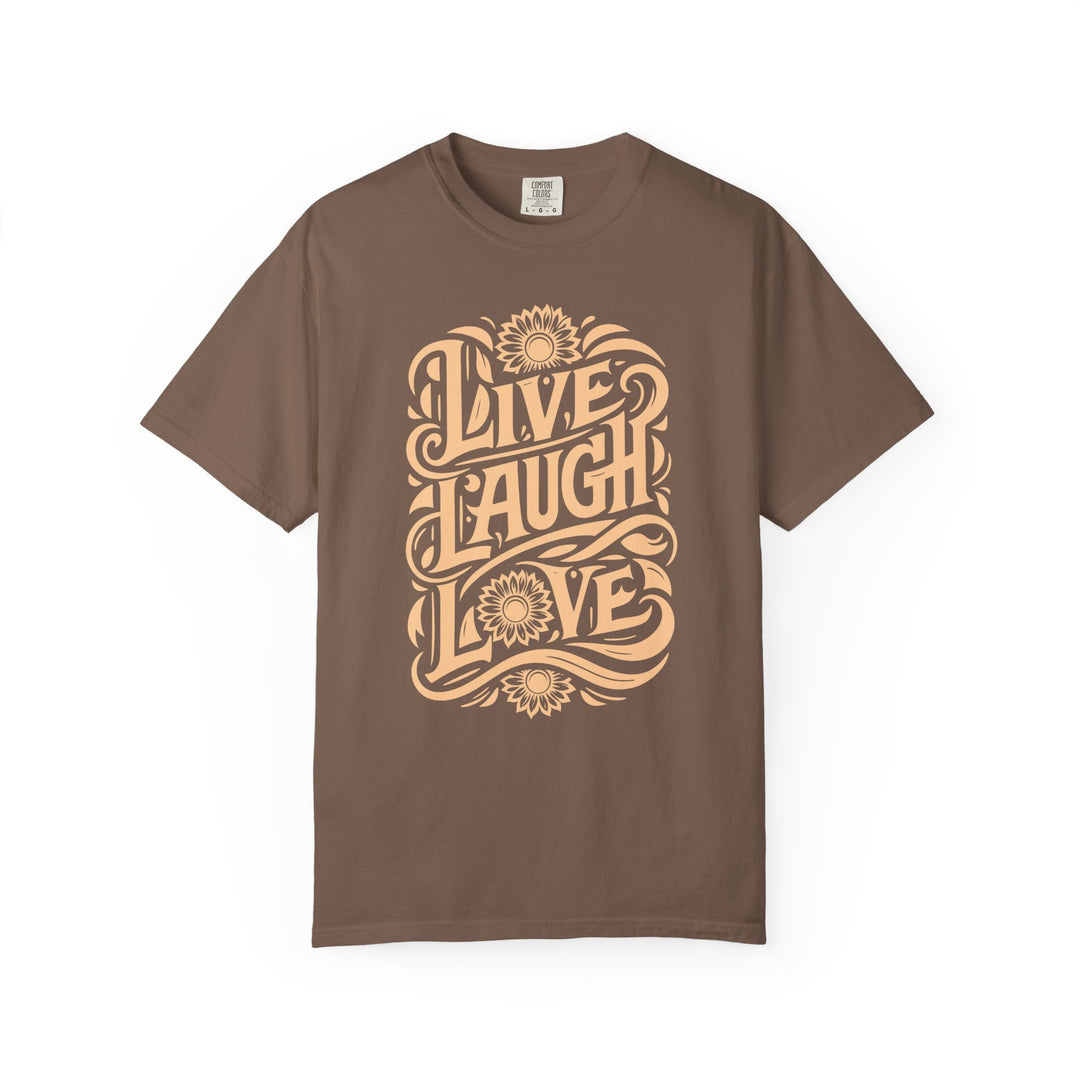 Live Laugh Love T-Shirt | Floral Sunflower Fall Graphic Comfort Colors® Tee
