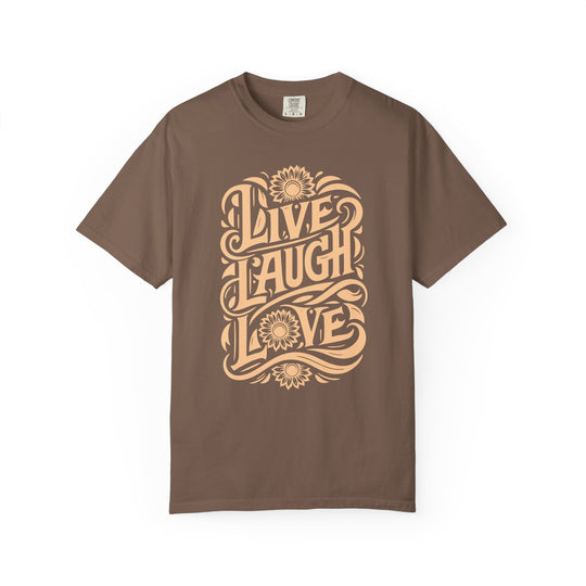 Live Laugh Love T-Shirt | Floral Sunflower Fall Graphic Comfort Colors® Tee