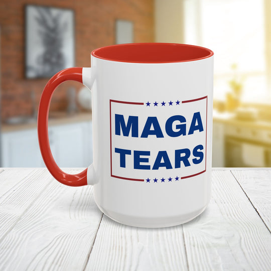 MAGA Tears Coffee Mug, Blue Wave Celebration Ceramic Mug