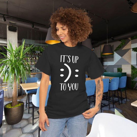 Trendy Smiley Face T-Shirt - "Happy or Sad? It&