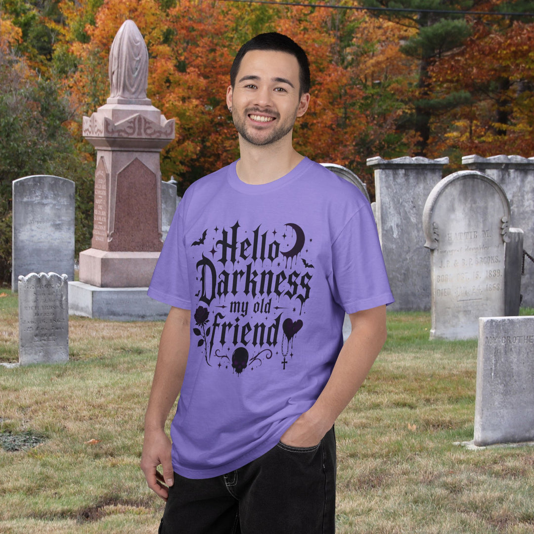 Hello Darkness My Old Friend Fall BOHO Halloween T-Shirt | Unisex Comfort Colors® Tee
