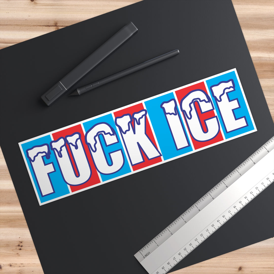 Anti-ICE Protest Bumper Sticker, Political Activism Car Decal