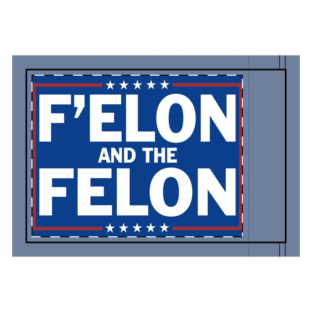 Double-Sided Flag: F'Elon and the Felon – Bold Political Statement Decor