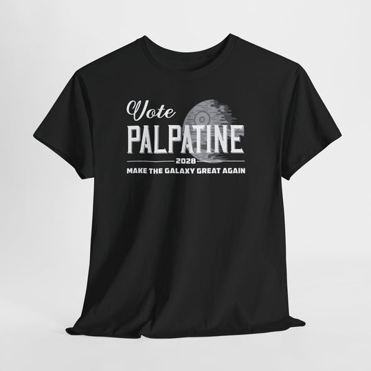 Funny Vote Palpatine 2028 Parody Political Graphic Tee for Sci-Fi Fans