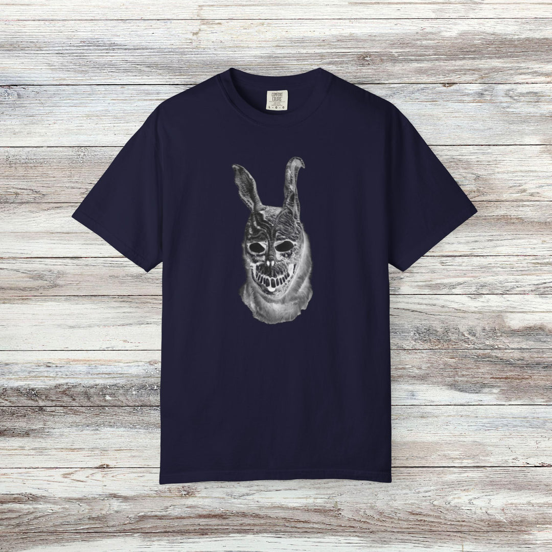 Mad World Donnie Darko Inspired Distorted Rabbit Skull T-Shirt | Dark Surreal Bunny Graphic