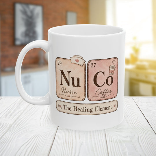 Nurse Coffee The Healing Elements Personalized Mug | Custom Name Ceramic Coffee Cup