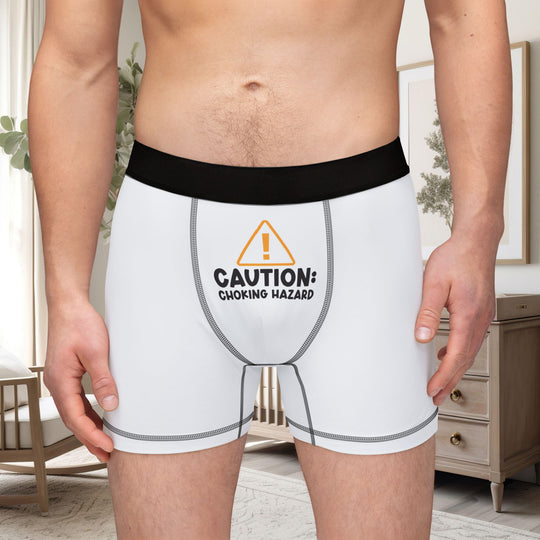 Caution: Choking Hazard Boxers, Custom Men's Underwear