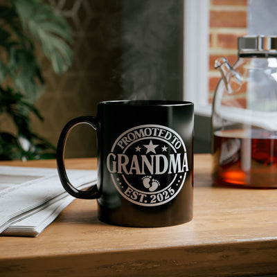 Grandparent Christmas Mug for Grandma - Black