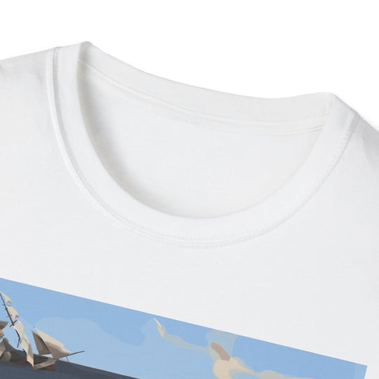 Cat vs. Shark T-Shirt - David & Goliath-Inspired Battle Graphic Tee for Animal Lovers