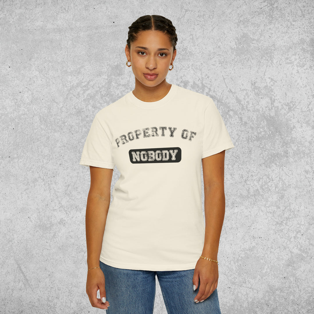 Retro Print 'Property of Nobody' T-shirt