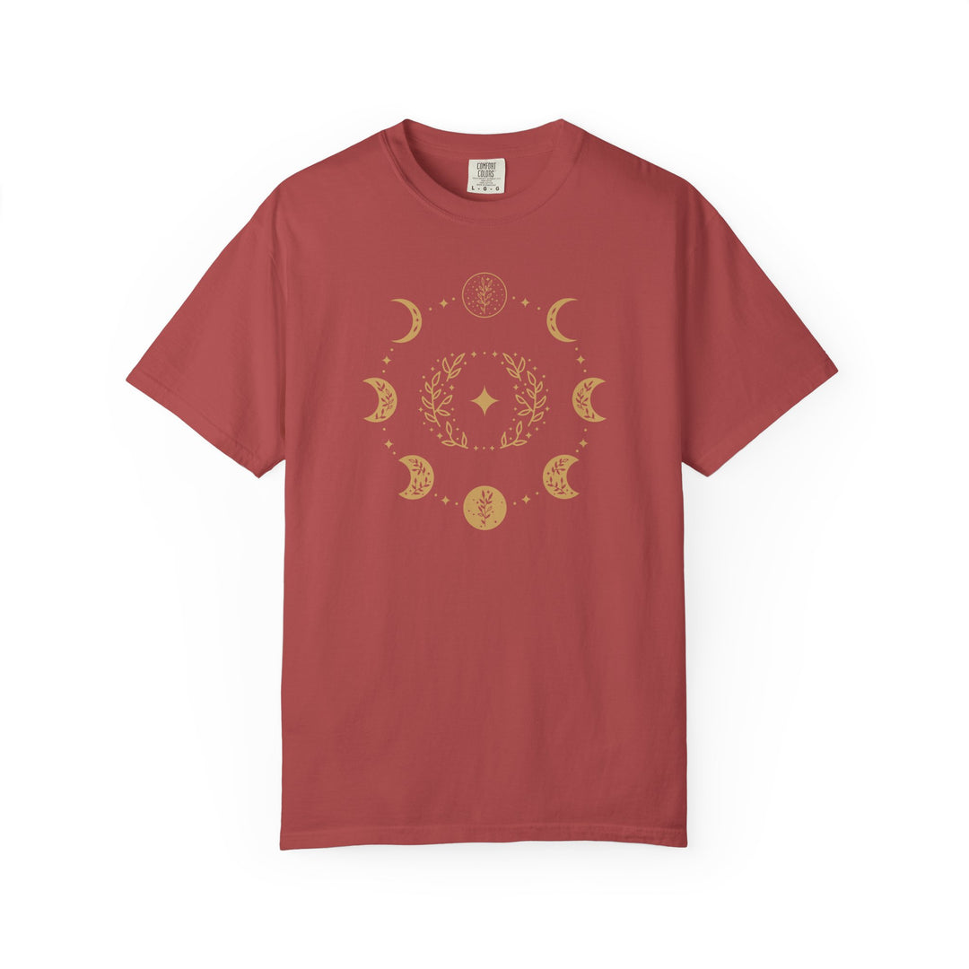 Boho Moon Phases T-Shirt | Celestial Lunar Graphic Tee | Mystic Bohemian Shirt