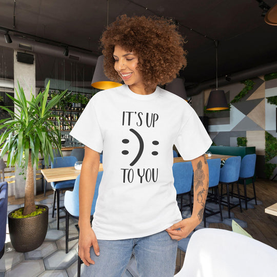 Trendy Smiley Face T-Shirt - "Happy or Sad? It&