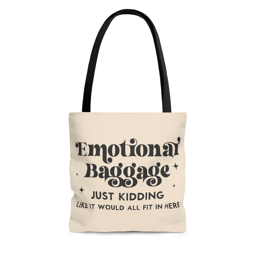 Tote Bag with "Emotional Baggage" Print