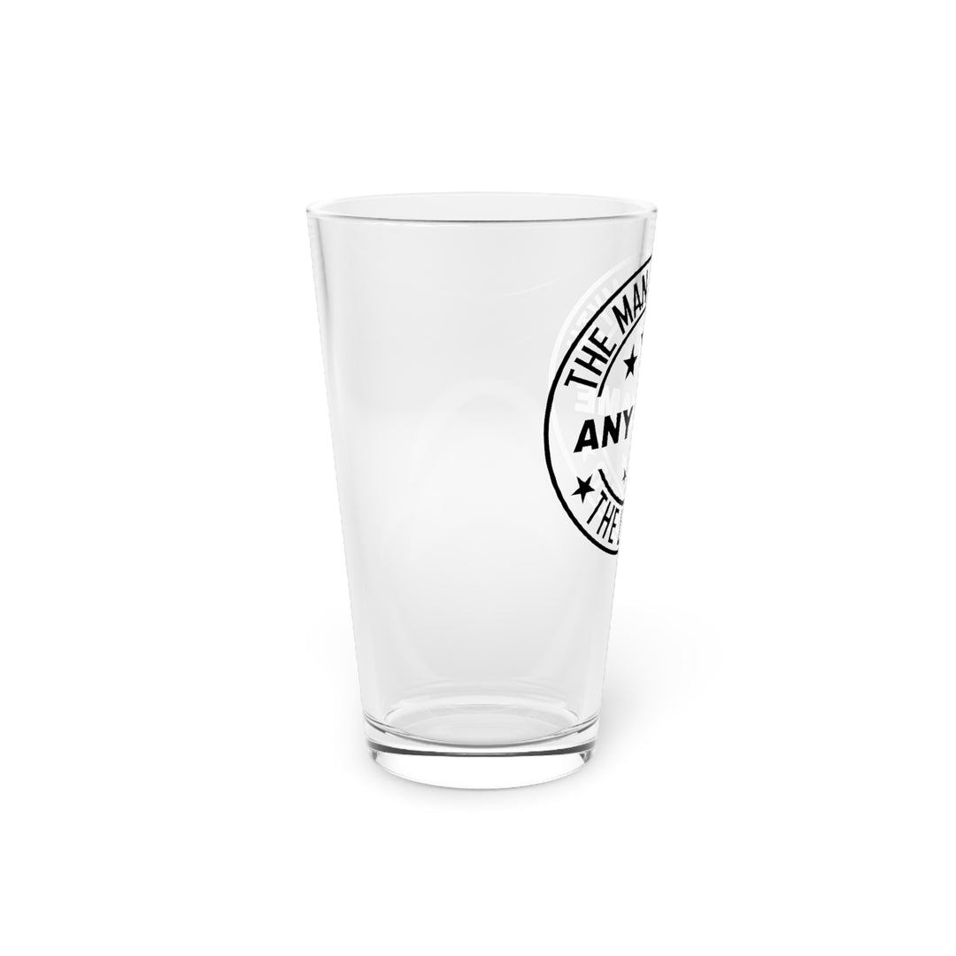 The Man The Myth The Legend Pint Glass - Custom Beer Glass Birthday Gift or Retirement Gift