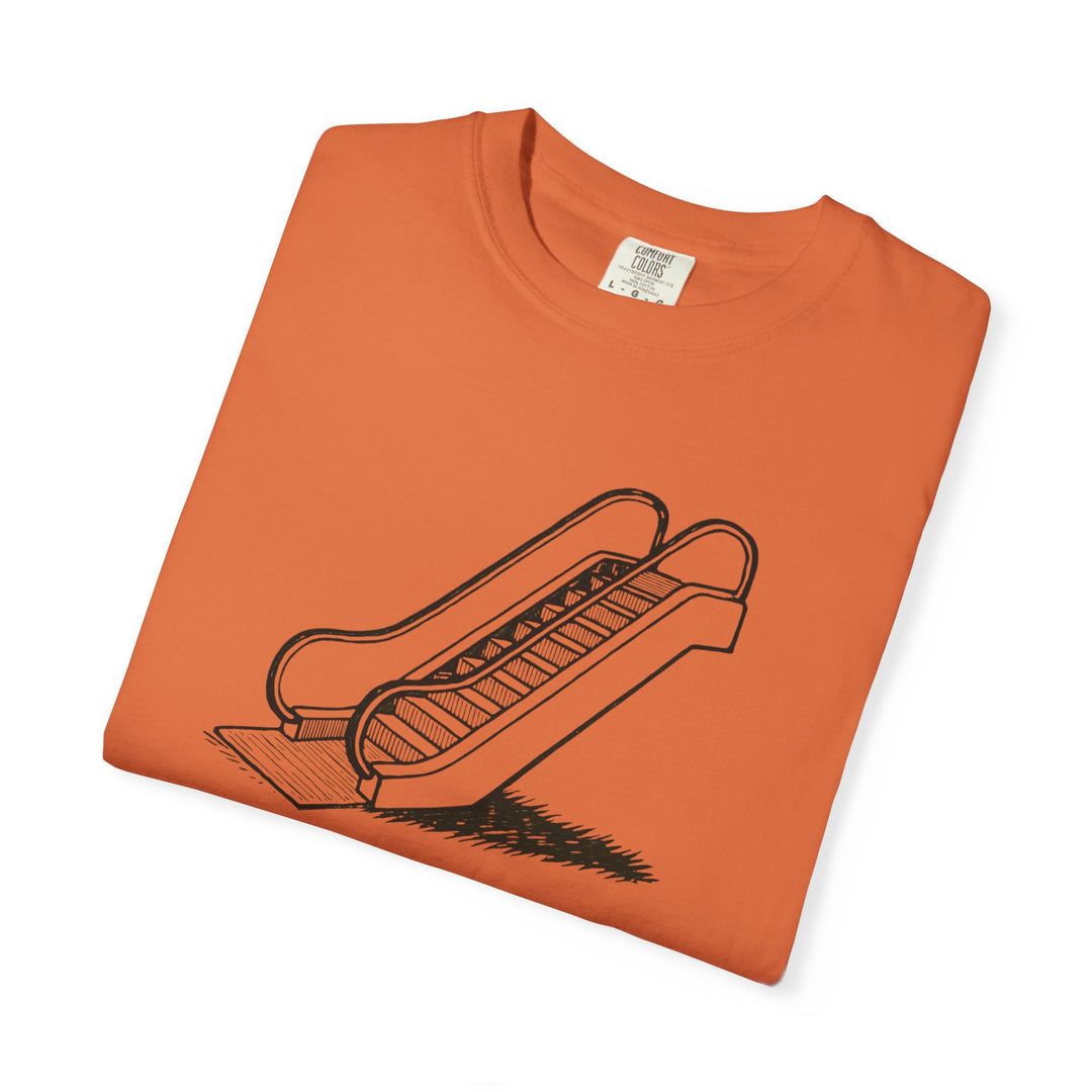 Trump Escalator Joke T-shirt, Political Graphic Tee, Gadsden Flag Mockery Shirt