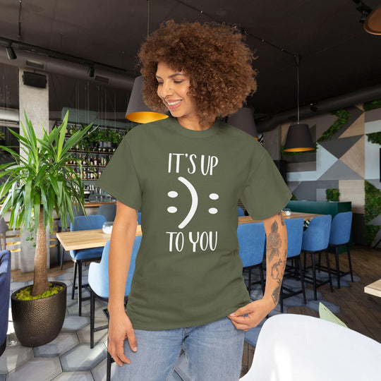 Trendy Smiley Face T-Shirt - "Happy or Sad? It&