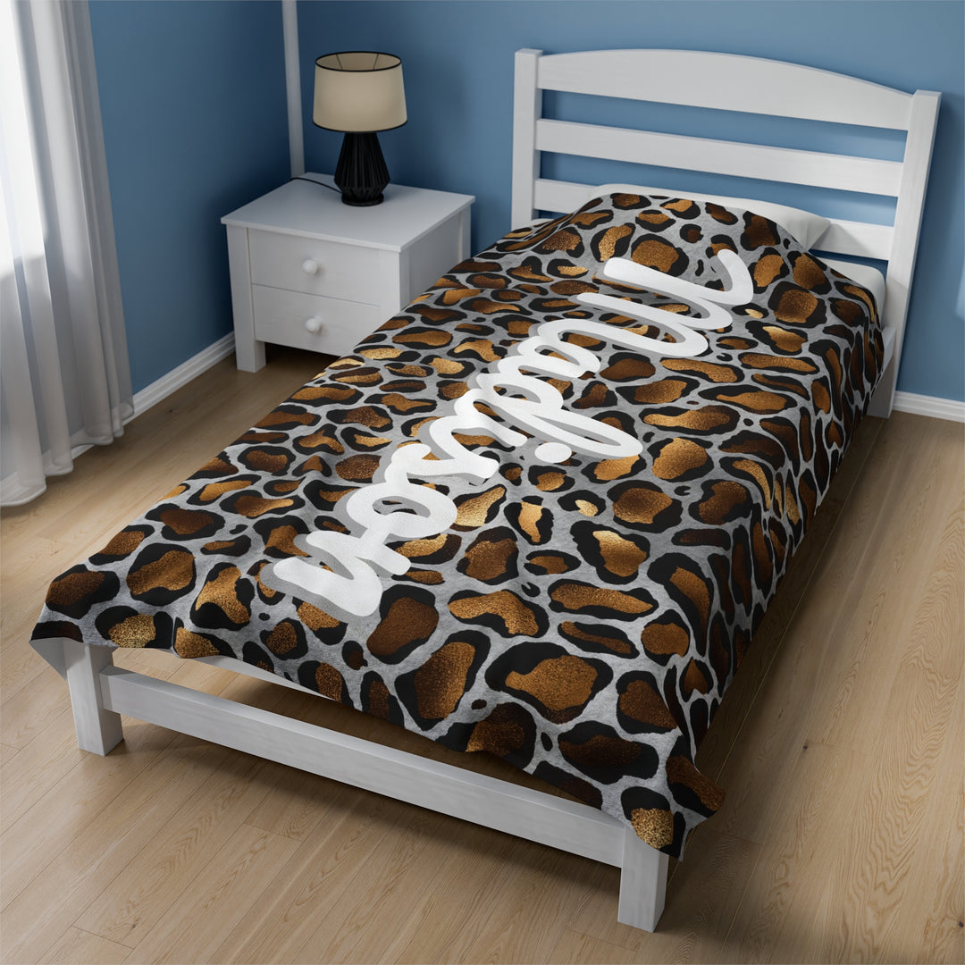 Get Wildly Cozy - Custom Leopard Print Blanket
