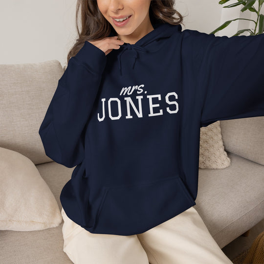 Wedding Hoodie | Personalized Name Script &amp; Text for Bride and Bridesmaids
