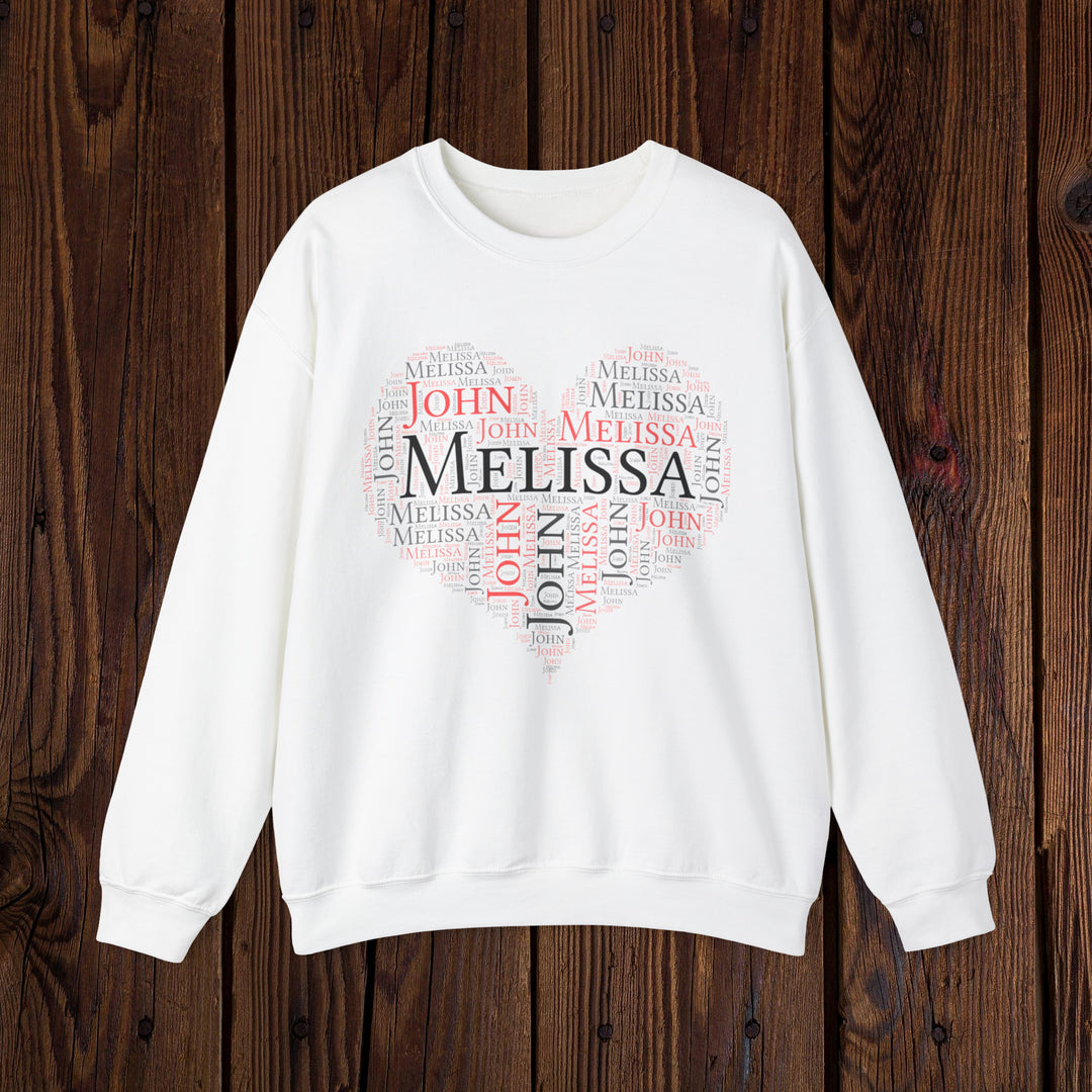 Heart Sweatshirt Personalized with Names