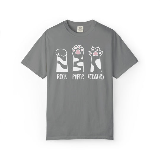 Rock Paper Scissors Cat T-Shirt | Funny Cat Lover Shirt with Cat Paws