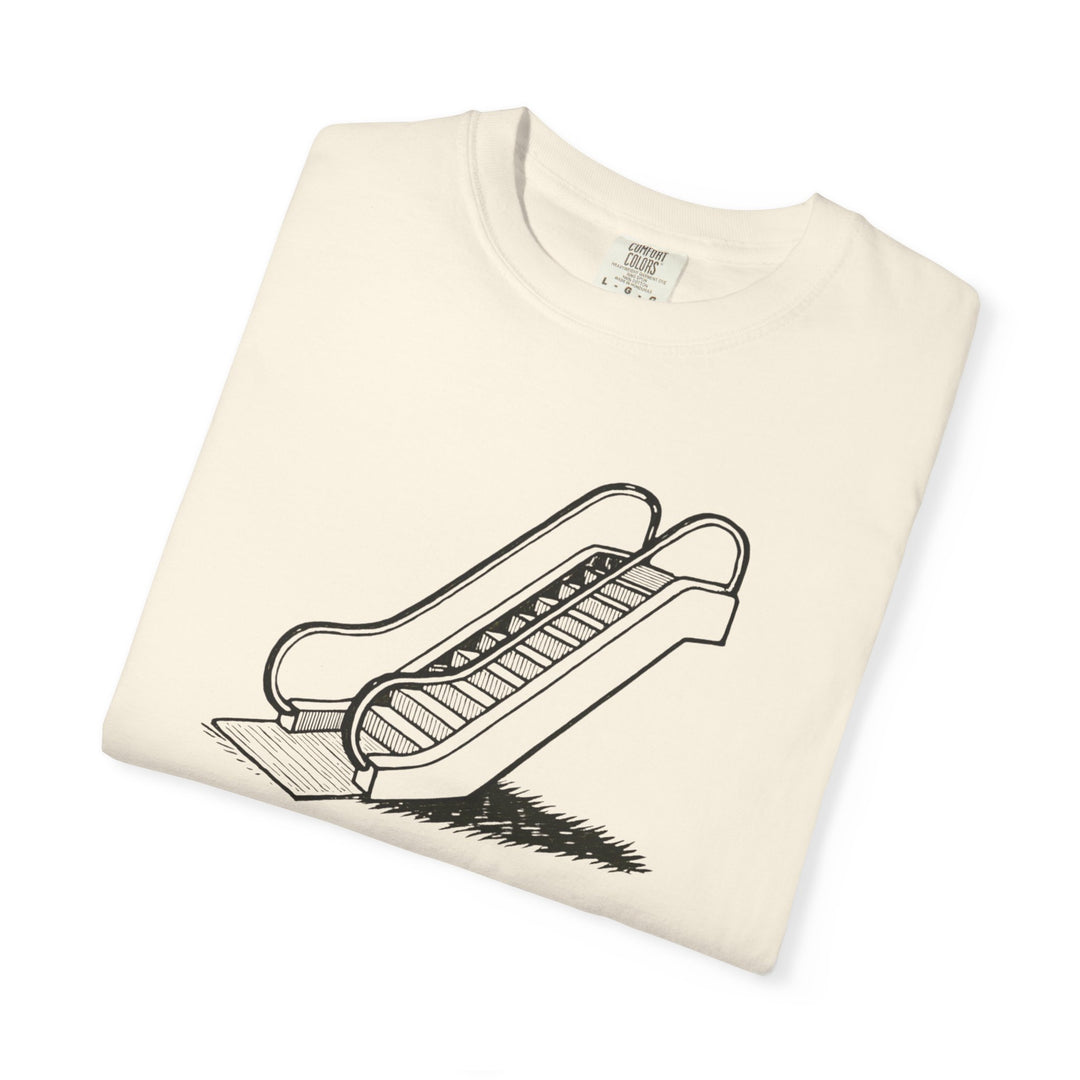 Trump Escalator Joke T-shirt, Political Graphic Tee, Gadsden Flag Mockery Shirt