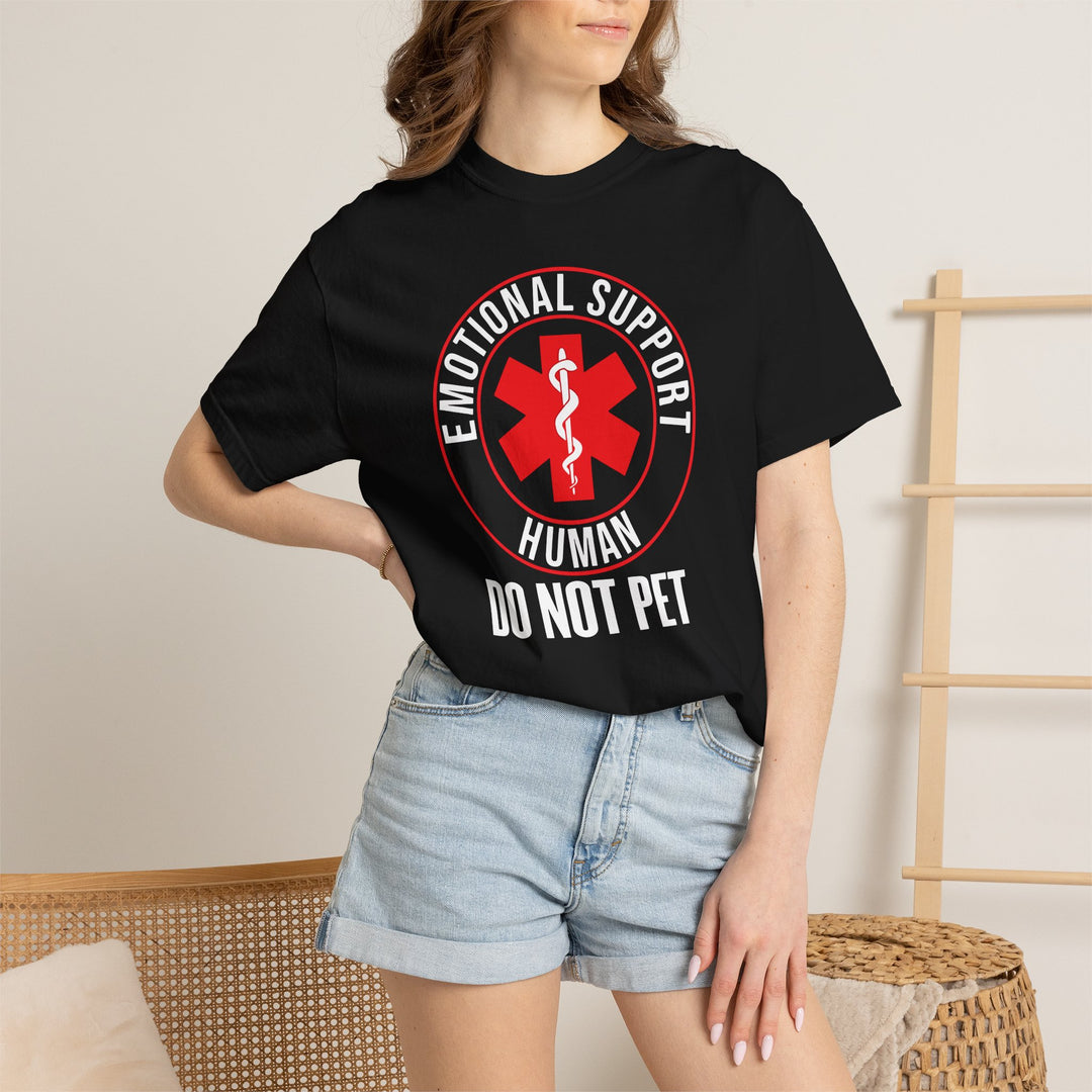 Emotional Support Human T-Shirt | Funny "Do Not Pet the Human" Shirt | Service Animal Humor