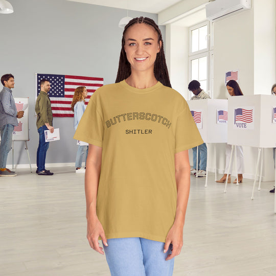 Butterscotch Shitler T-Shirt | Anti-Trump Anti-MAGA 2026 Election Blue Wave Tee Shirt