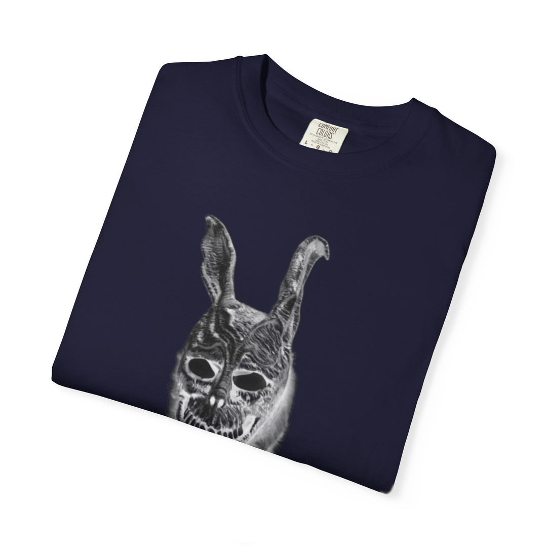 Mad World Donnie Darko Inspired Distorted Rabbit Skull T-Shirt | Dark Surreal Bunny Graphic