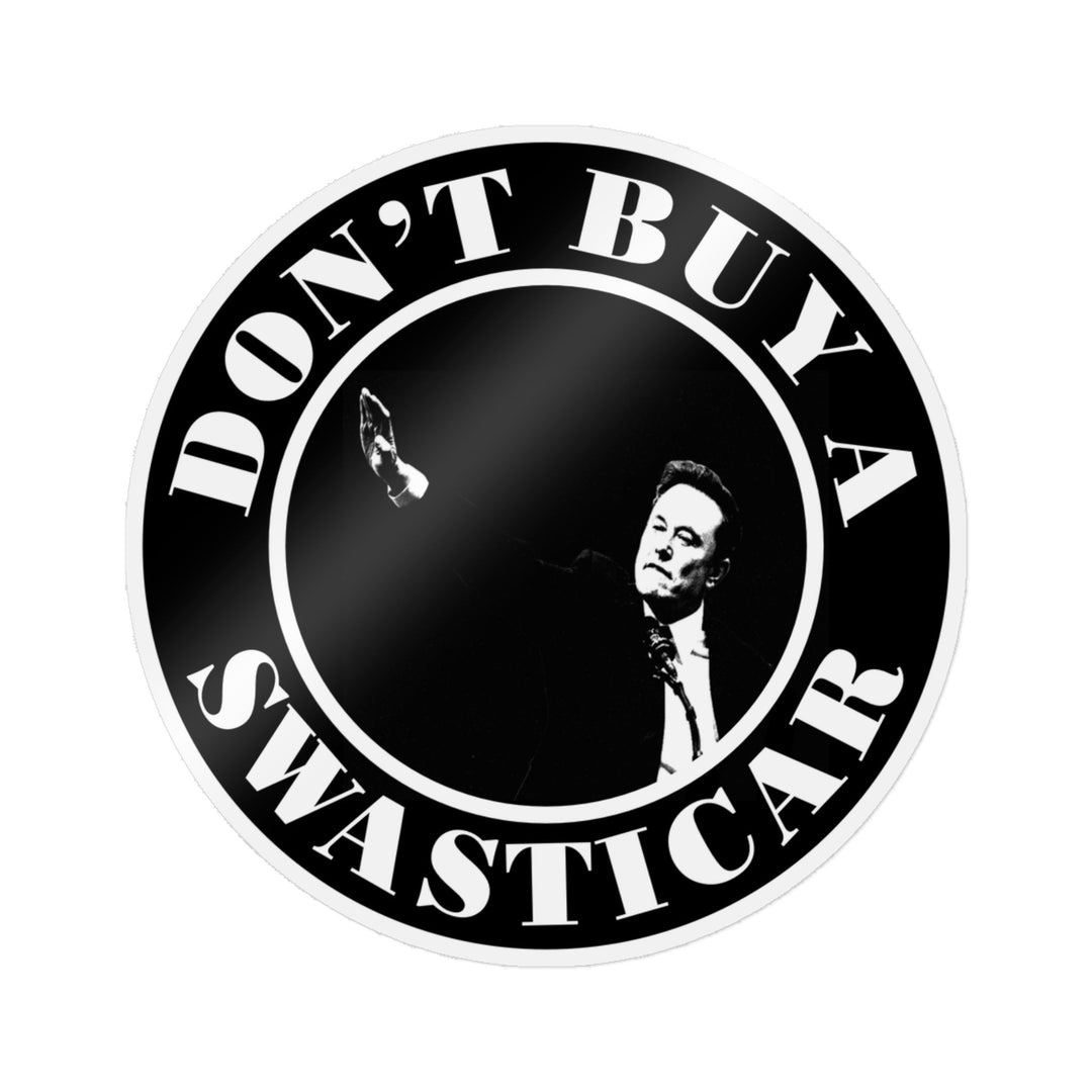 Don't Buy a Swasticar | Large Die-Cut Bumper & Laptop Sticker