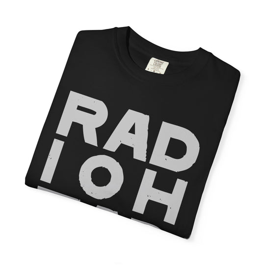 RADIOHEAD T-Shirt with Bold Stacked Letters Minimalist