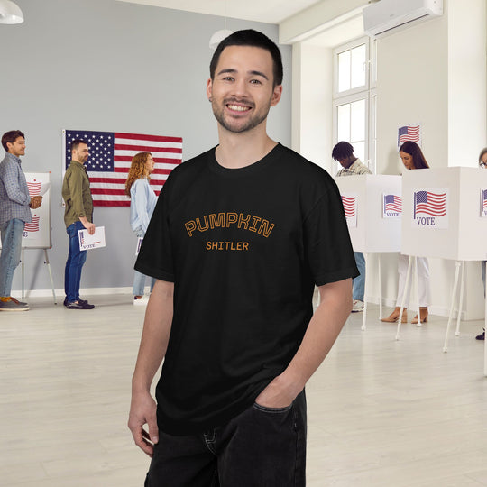 Pumpkin Shitler T-Shirt | Anti-Trump Anti-MAGA 2026 Election Blue Wave Tee Shirt