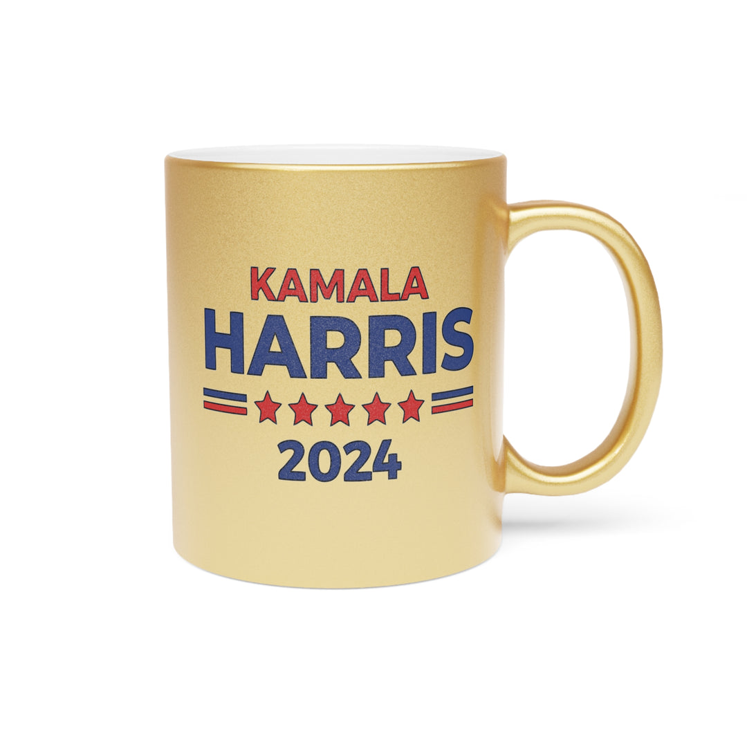 Kamala Harris 2024 Presidential Campaign Mug - Metallic Silver or Gold