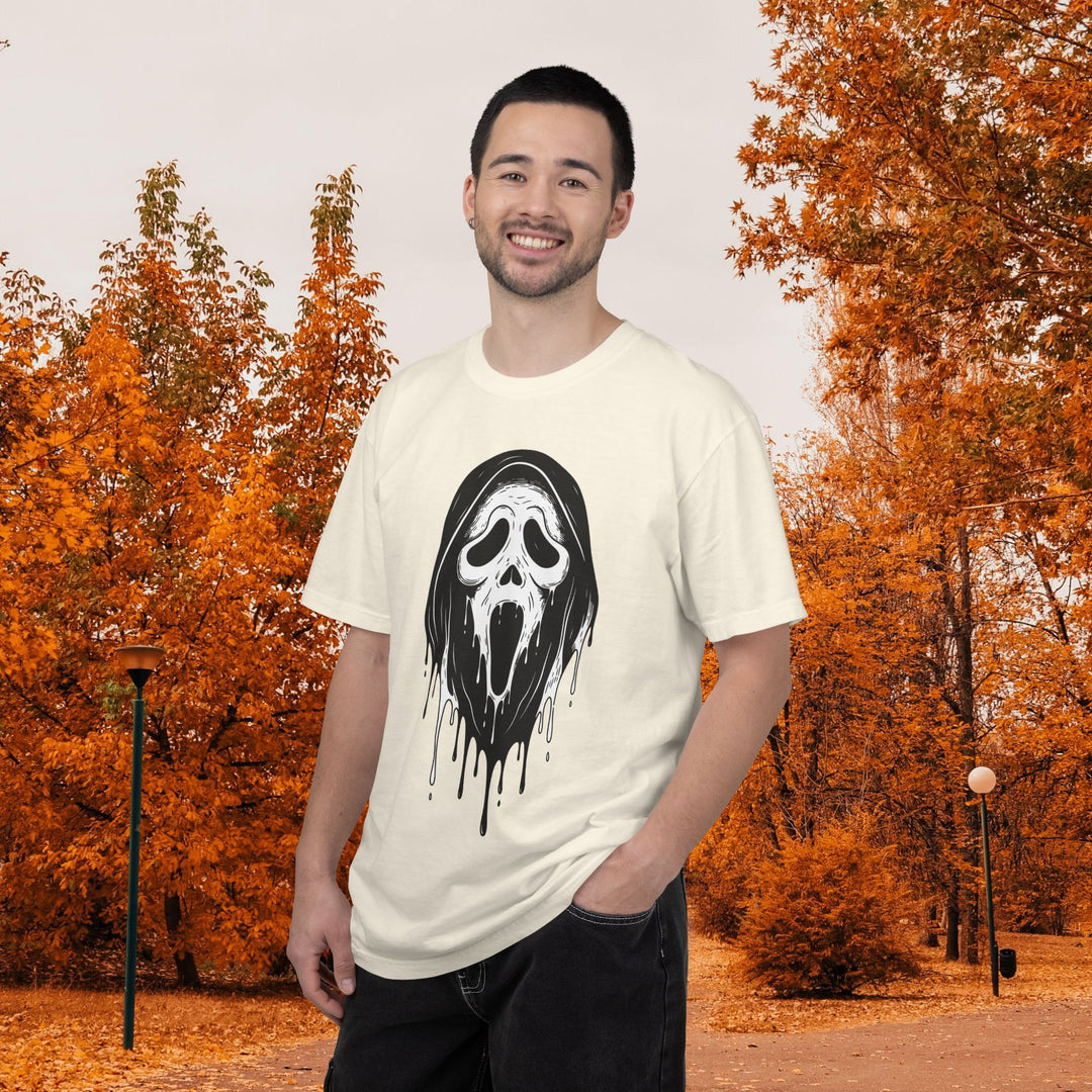 Scream Mask Face T-Shirt | Creepy Ghost Funny Spooky Halloween Season Shirt