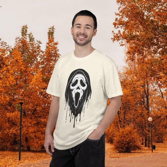 Scream Mask Face T-Shirt | Creepy Ghost Funny Spooky Halloween Season Shirt