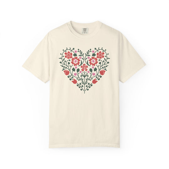 BOHO Floral Heart T-Shirt | Floral Fall Graphic Flowers and Hearts Tee