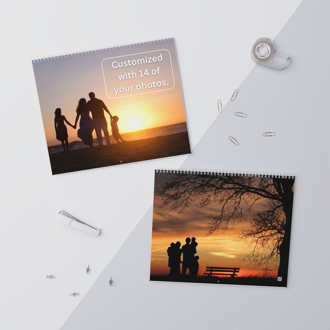 Custom 2025 Photo Wall Calendar - Personalized Picture Monthly Calendar - Custom Family Photo Keepsake