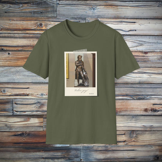 Funny Relax Guy Trump Statue Unisex Softstyle T-Shirt