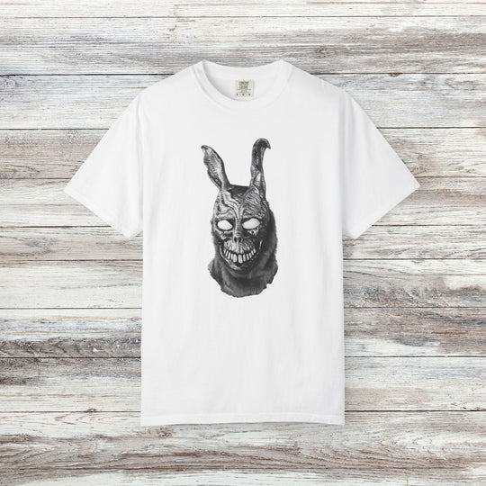 Mad World Donnie Darko Inspired Distorted Rabbit Skull T-Shirt | Dark Surreal Bunny Graphic
